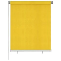 VIDAXL Store Roulant D'extérieur 120x140 Cm Jaune Pehd