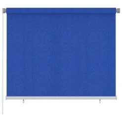 VIDAXL Store Roulant D'extérieur 180x140 Cm Bleu Pehd