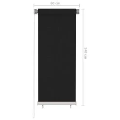 VIDAXL Store Roulant D'extérieur 60x140 Cm Noir -Le Coin Detente Boutique 6494b6771e61c3.77453000