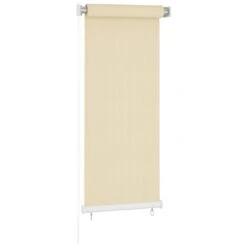 VIDAXL Store Roulant D'extérieur Crème 60x140 Cm Pehd