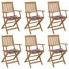 VIDAXL Chaises Pliables De Jardin 6 Pcs Avec Coussins Bois D'acacia 2 VIDAXL Chaises Pliables De Jardin 6 Pcs Avec Coussins Bois D'acacia -Le Coin Detente Boutique 6498f8397a7c46.55702048