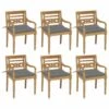VIDAXL Chaises Batavia Avec Coussins 6 Pcs Bois De Teck Solide 2 VIDAXL Chaises Batavia Avec Coussins 6 Pcs Bois De Teck Solide -Le Coin Detente Boutique 6498f83a005596.21013003