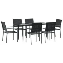 VIDAXL Ensemble à Manger De Jardin 7 Pcs Résine Tressée Acier 11 VIDAXL Ensemble à Manger De Jardin 7 Pcs Résine Tressée Acier -Le Coin Detente Boutique 64999da7b59bd7.34899355