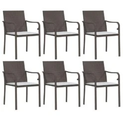 VIDAXL Ensemble à Manger De Jardin 7 Pcs Coussins Résine Tressée Acier -Le Coin Detente Boutique 6499a0f36e5f28.87178618