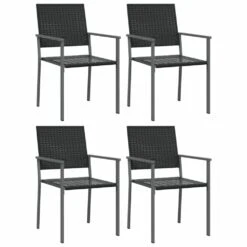 VIDAXL Ensemble à Manger De Jardin 5 Pcs Résine Tressée Acier -Le Coin Detente Boutique 6499a0f3f271f2.24788474