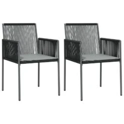 VIDAXL Ensemble à Dîner De Jardin Coussins 3 Pcs Noir Rotin Et Acier 12 VIDAXL Ensemble à Dîner De Jardin Coussins 3 Pcs Noir Rotin Et Acier -Le Coin Detente Boutique 6499a0f69d3dd5.26176663