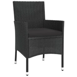 VIDAXL Ensemble De Bistro De Jardin 3 Pcs Coussins Noir Poly Rotin -Le Coin Detente Boutique 6499a0f8ad6889.23345107