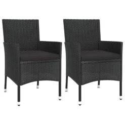 VIDAXL Ensemble De Bistro De Jardin 3 Pcs Coussins Noir Poly Rotin -Le Coin Detente Boutique 6499a0f8b3ac19.60199570