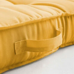 Coussin De Sol Ou D'assise Matelassé Polyester Jaune 120x80x12 Cm -Le Coin Detente Boutique 690a1fba9743b0f4