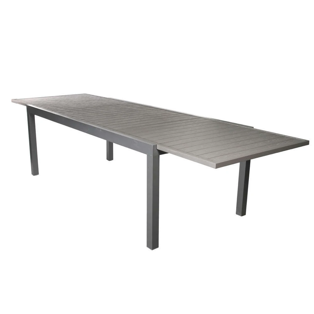Table De Jardin GAIA Grise En Aluminium - 308x100x76 Cm 4 Table De Jardin GAIA Grise En Aluminium - 308x100x76 Cm – Image 2