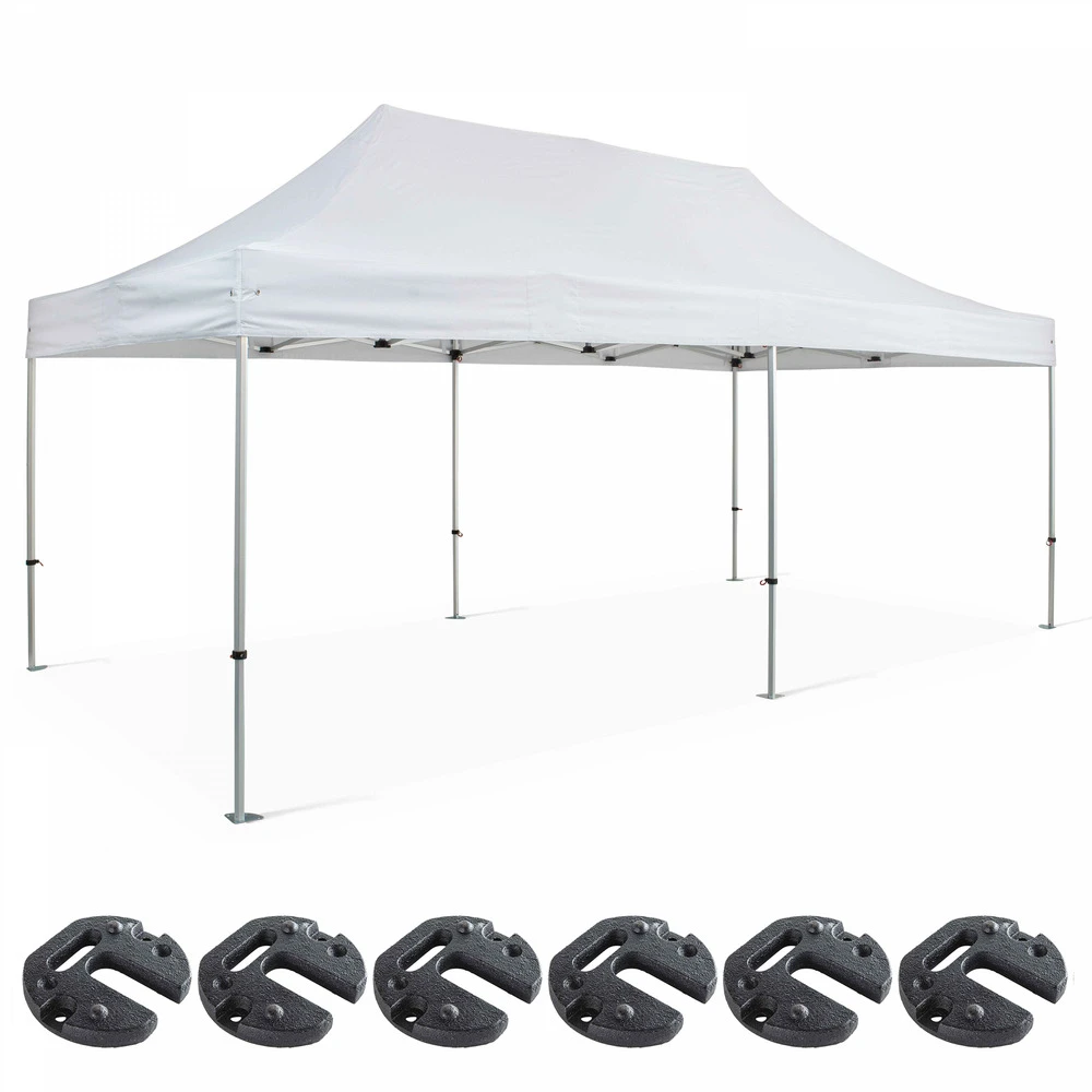 Tente Pliante 3x6m Et 6 Poids De Lestage Blanc 3 Tente Pliante 3x6m Et 6 Poids De Lestage Blanc