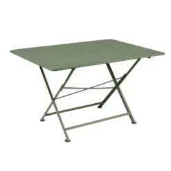 Table De Jardin Pliante Cargo En Acier Vert Cactus - 128x90 Cm