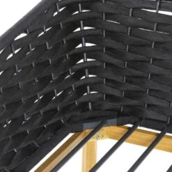 Salon De Jardin MAYA En Bois Noir - 1 Canapé, 1 Table, 2 Fauteuils -Le Coin Detente Boutique 874236 002