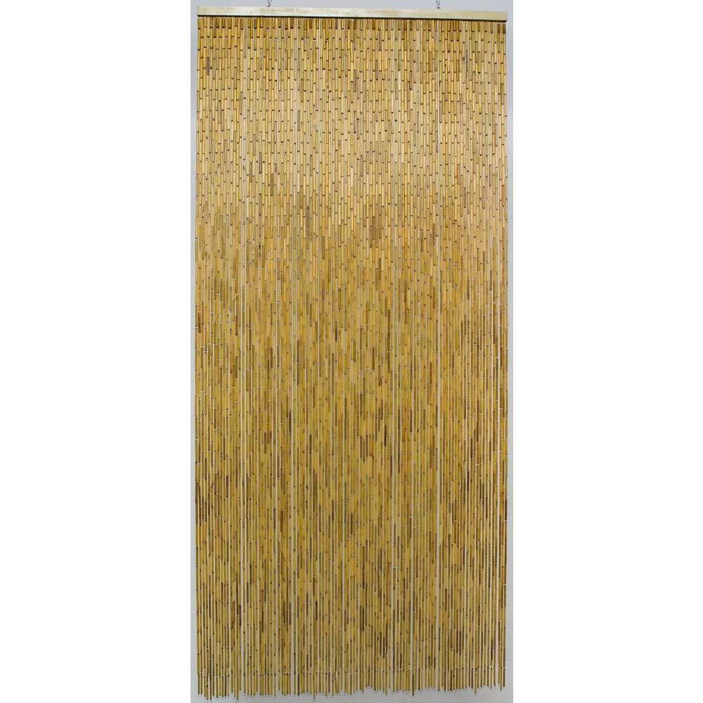 Rideau De Porte Avec Bâtonnets En Bois Vernis - 90x200 Cm 6 Rideau De Porte Avec Bâtonnets En Bois Vernis - 90x200 Cm – Image 4