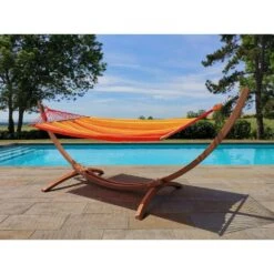 Hamac Brésilien 'Eskapade Sunny' Avec Support En Bois FSC -Le Coin Detente Boutique 884240 004