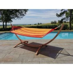 Hamac Brésilien 'Eskapade Sunny' Avec Support En Bois FSC -Le Coin Detente Boutique 884240 006
