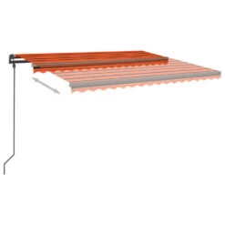 VIDAXL Auvent Manuel Rétractable Avec Led 5x3,5 M Orange Et Marron -Le Coin Detente Boutique 948502068b14f8c7