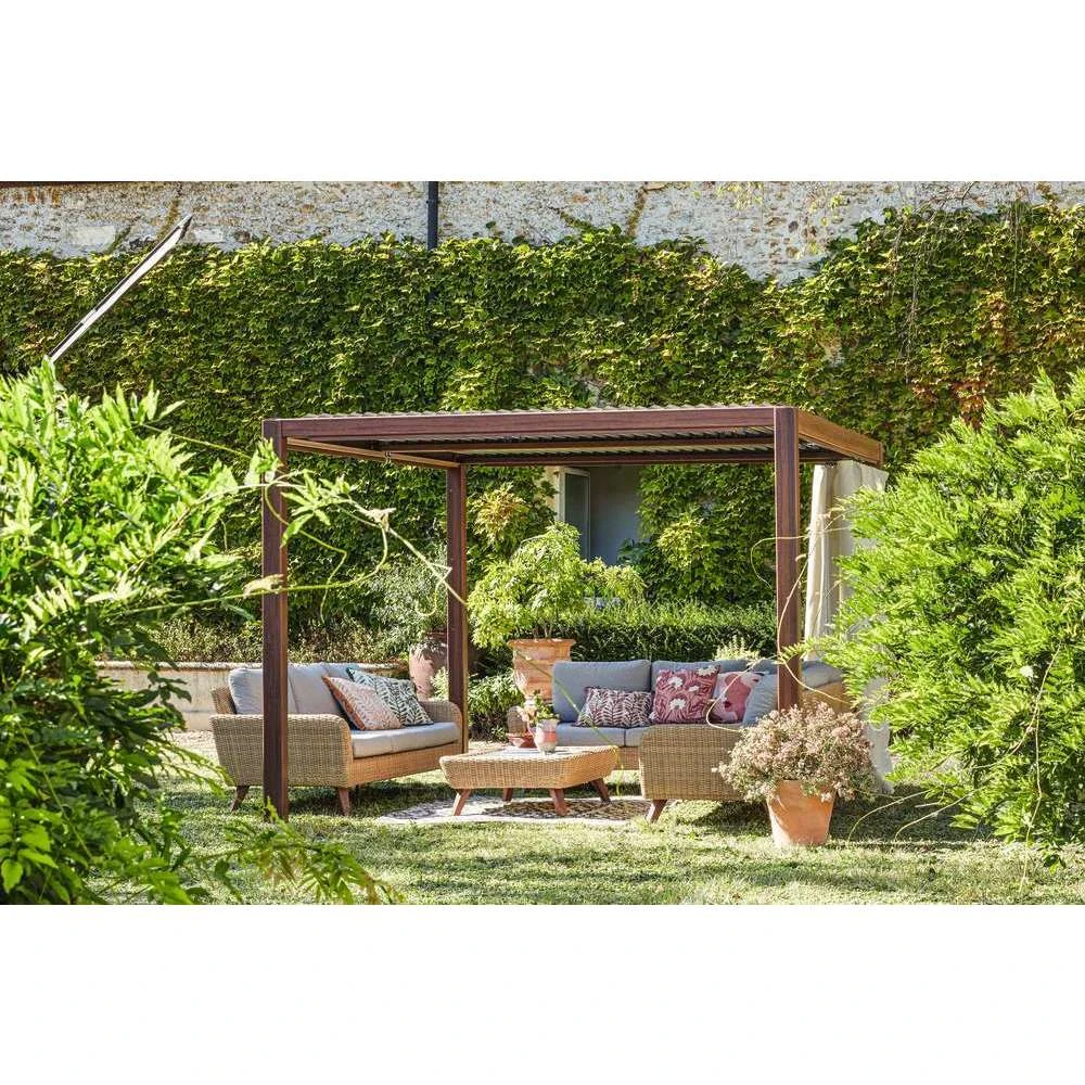 Canapé 3 Places RIVIERA En Polyrotin Miel/gris - 88,5x224x75 Cm 7 Canapé 3 Places RIVIERA En Polyrotin Miel/gris - 88,5x224x75 Cm – Image 5