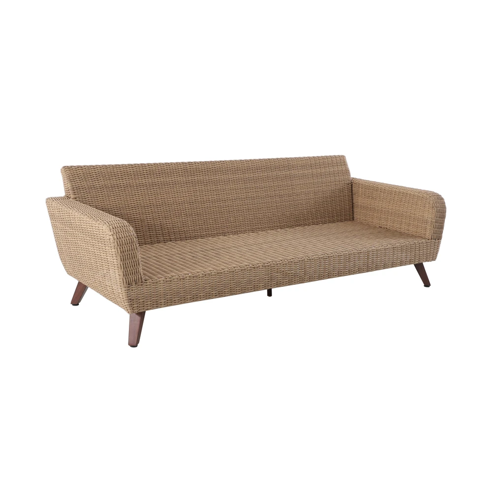 Canapé 3 Places RIVIERA En Polyrotin Miel/gris - 88,5x224x75 Cm 3 Canapé 3 Places RIVIERA En Polyrotin Miel/gris - 88,5x224x75 Cm