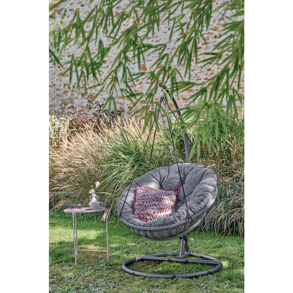 Fauteuil De Jardin Œuf CÉLESTE En Acier Gris - H.196 Cm, D.105 Cm 4 Fauteuil De Jardin Œuf CÉLESTE En Acier Gris - H.196 Cm, D.105 Cm – Image 2