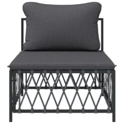 VIDAXL Canapé Central De Jardin Avec Coussins Anthracite Tissu Tissé -Le Coin Detente Boutique a3afdfd7535ddb69