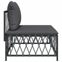 VIDAXL Canapé Central De Jardin Avec Coussins Anthracite Tissu Tissé -Le Coin Detente Boutique a969f6364c5b0666