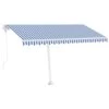 VIDAXL Auvent Automatique Sur Pied 400x300 Cm Bleu Et Blanc -Le Coin Detente Boutique baf233a77ca8958d