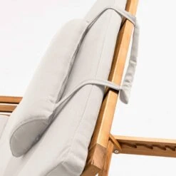 Lot De 2 Bains De Soleil Avec Coussin Et Tablette En Bois écru -Le Coin Detente Boutique cd1af35dc44cee14